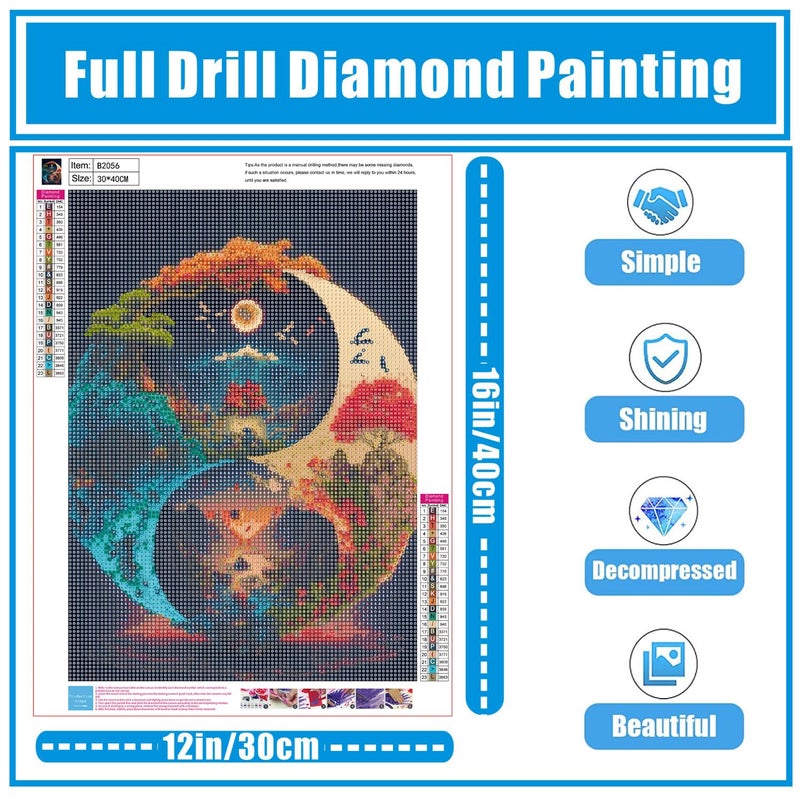 JAKI Tree of Life Diamond Painting Kits for Adults-Tree Diamond Art Kits for Adults Gem Art Kits for Adults for Gift Home Wall Decor(12x16inch) - Image 2